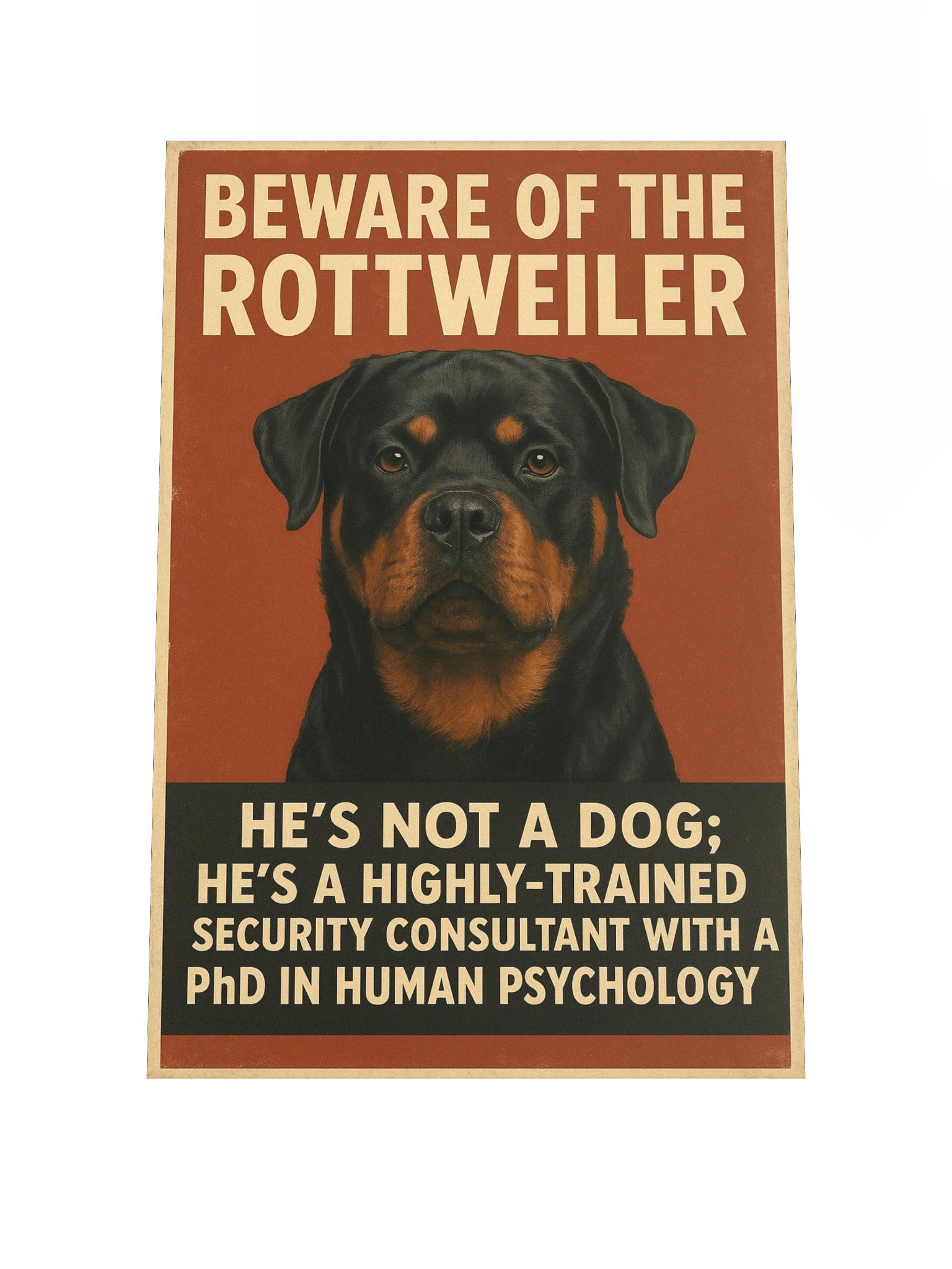 Beware of the Rottweiler Poster product image (2)