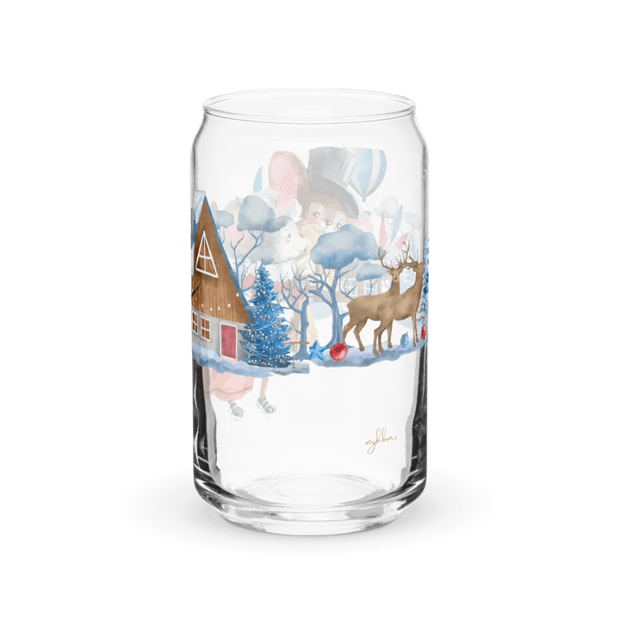 Warm Winter Embrace Can-Shaped Glass | Four Seasons of Love Collection product image (8)