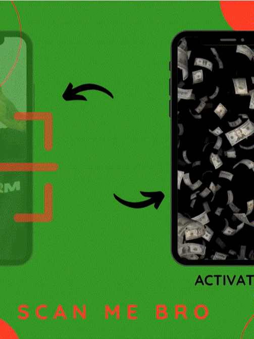 Keep The Money Warm/ QR Code Tech T-Shirt product image (3)