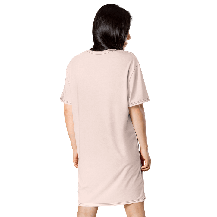 Wisp Pink Oversized T-Shirt Dress | Stretchy Fabric | Casual or Formal Style | Sizes 2XS-6XL | Exclusive Design product image (2)
