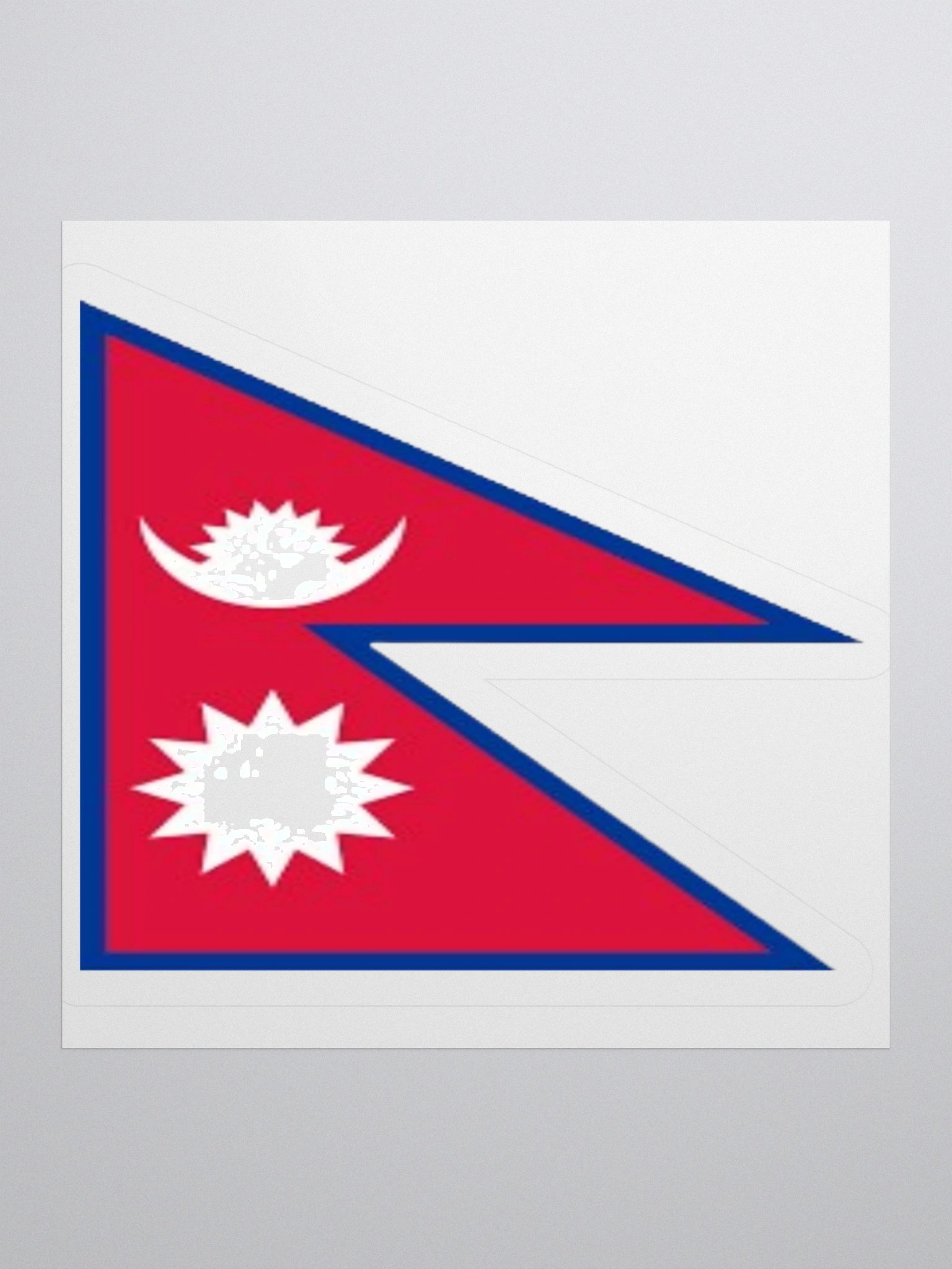 Exclusive Nepal Flag Kiss-Cut Sticker by TDS Music - Unique Design (3" x 3", 4" x 4", 5.5" x 5.5") product image (2)