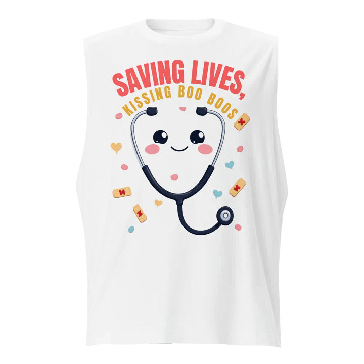 Smiling Stethoscope Muscle Tank product image (5)