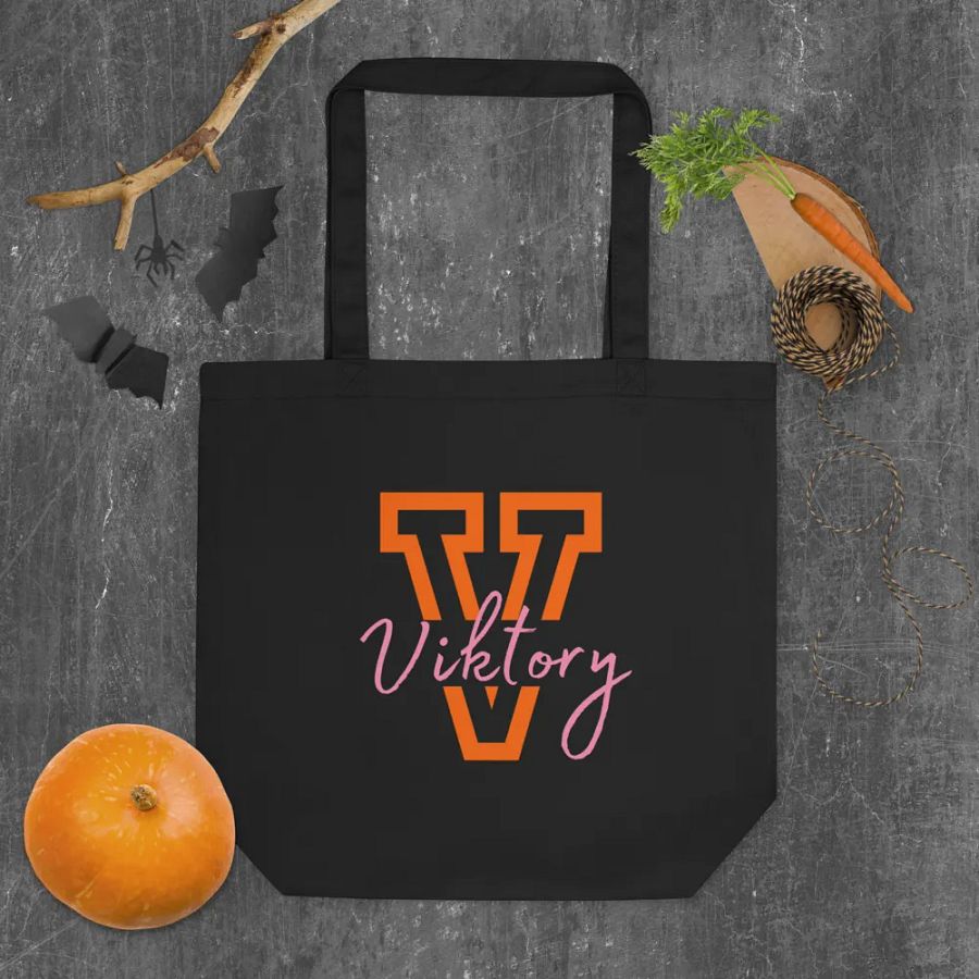 Black Tote (orange & pink logo) product image (5)