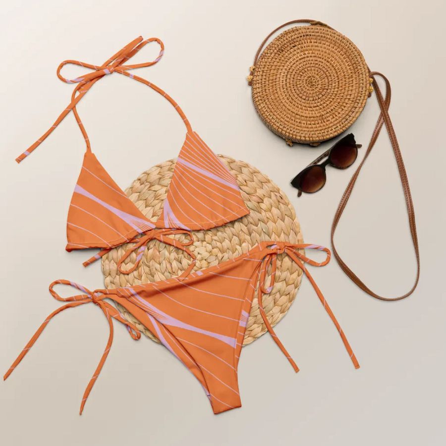 All-Over Print String Bikini - Orange product image (8)