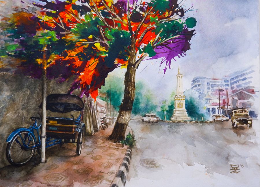 "Tugu Jogja" Painting by Deni Je product image (1)
