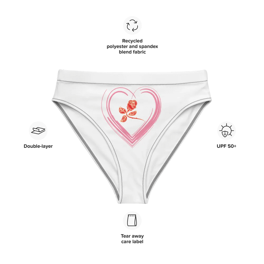 Golden Rose Heart All-Over Print Bikini Bottoms product image (9)
