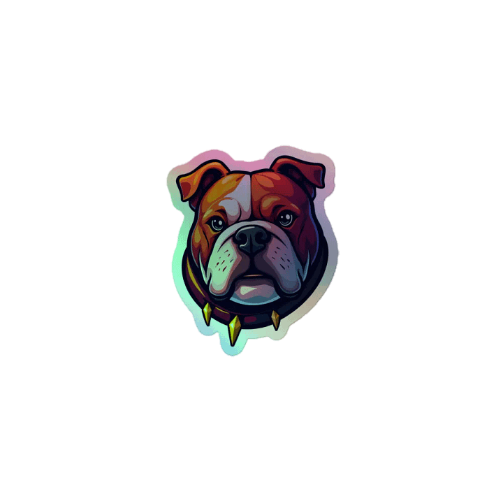 Bulldog Boss Holographic Sticker Sheet product image (1)
