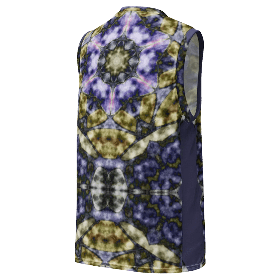 Bohemian 6 Pointed Madala Yellow and Purple/All-Over Print Recycled Unisex Basketball Jersey by Sublicolor product image (3)