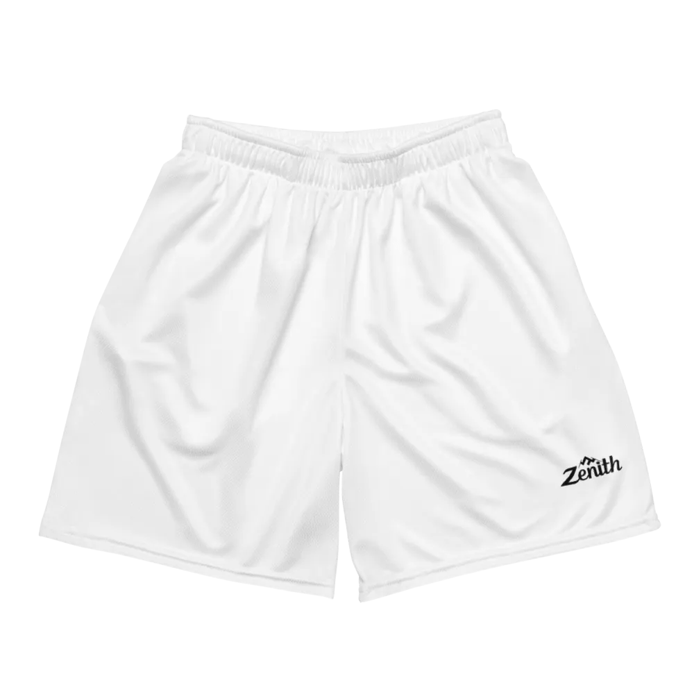 Zenith Eco-Friendly All-Over Print Recycled Mesh Shorts - White, 2XS-6XL product image (3)
