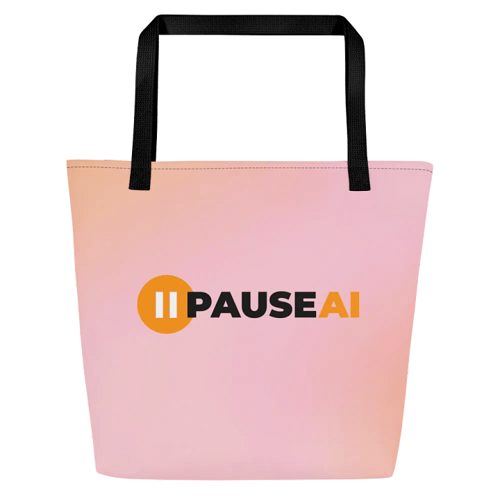 Large Tote Bag (Pink/Orange Gradient) product image (2)