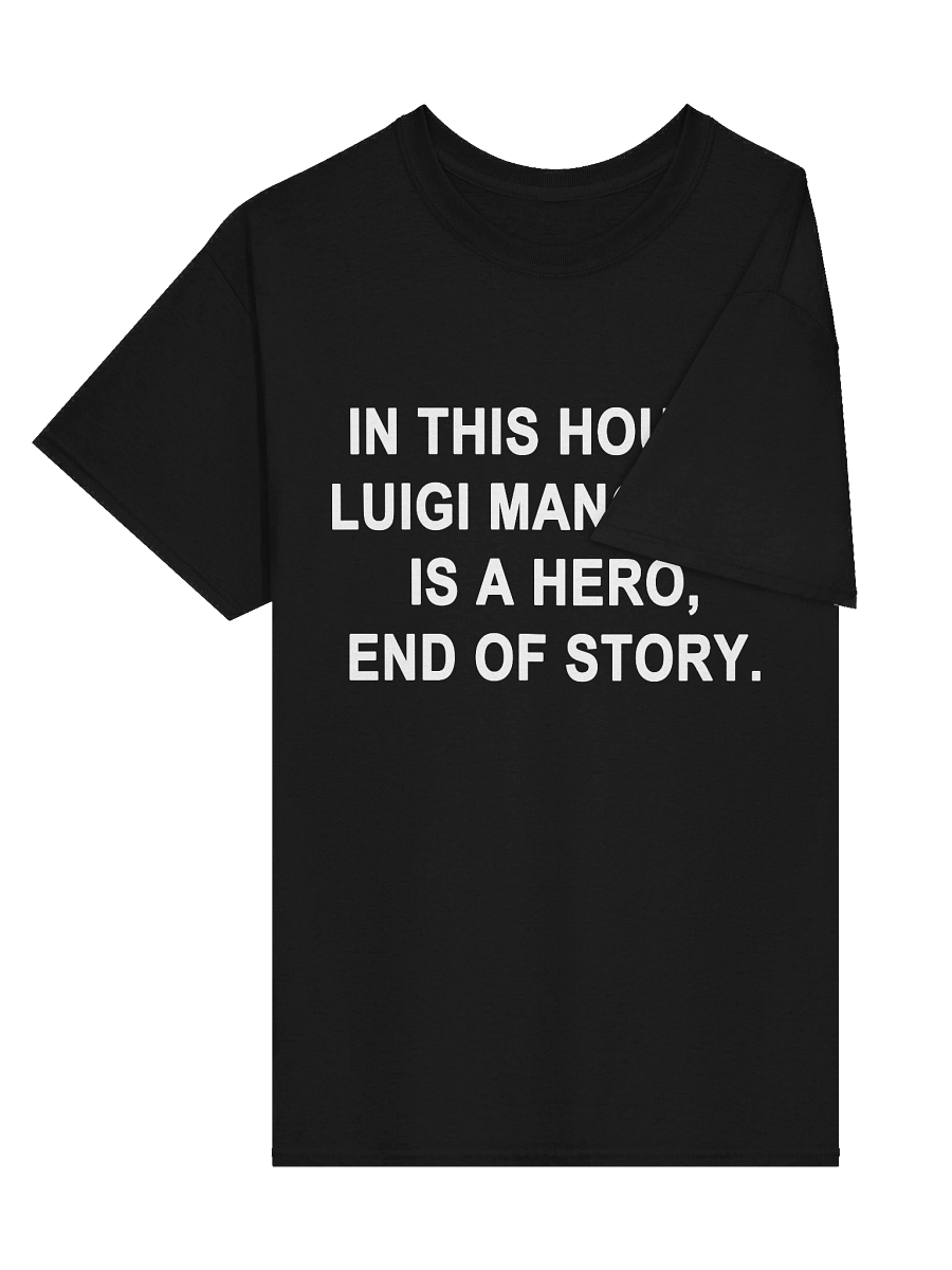 IN THIS HOUSE LUIGI MANGIONE IS A HERO, END OF STORY. T-Shirt product image (5)