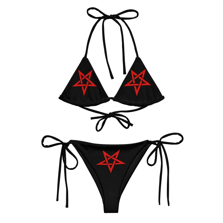 Evil Doll Pentagram String Bikini Set product image (1)