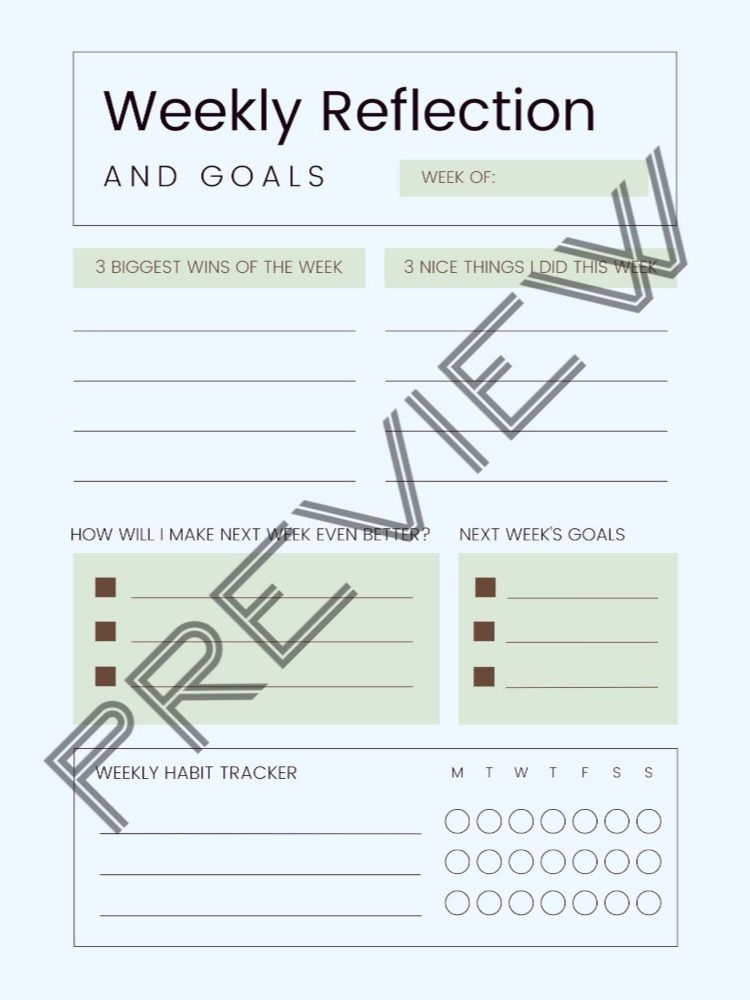 Wellness Weekly Reflection product image (1)