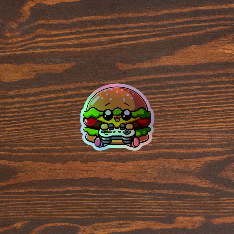 Gamer Burger Holographic Sticker Sheet product image (5)