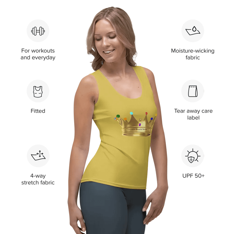 Queendom Beautiful Women Crown Tank Top/Gold (TM) product image (5)