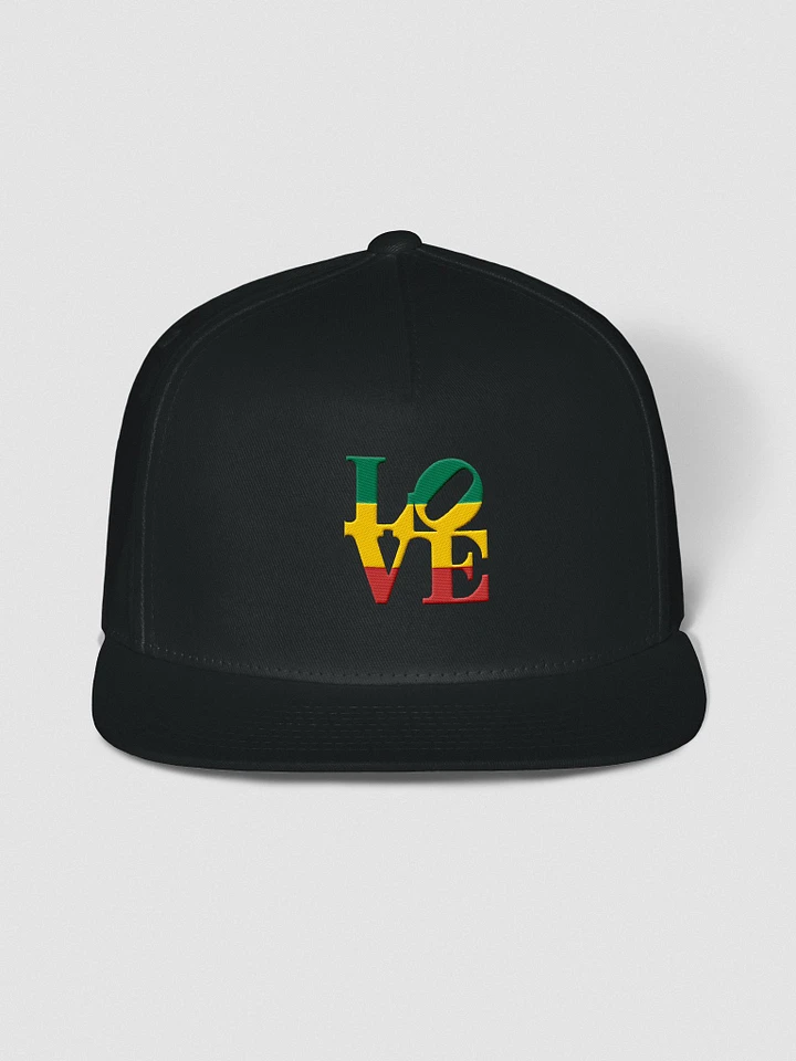 Rasta Love Cotton Twill Flat Bill Cap product image (1)