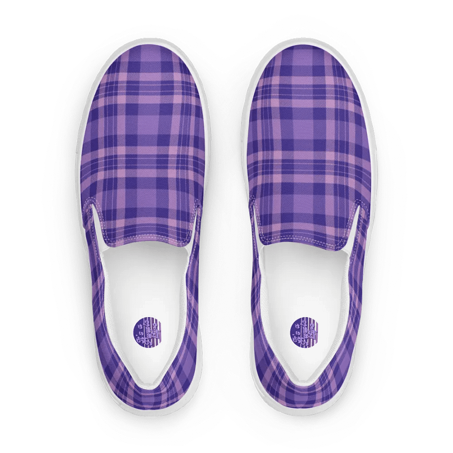Women's Purple Tartan Slip-Ons product image (1)