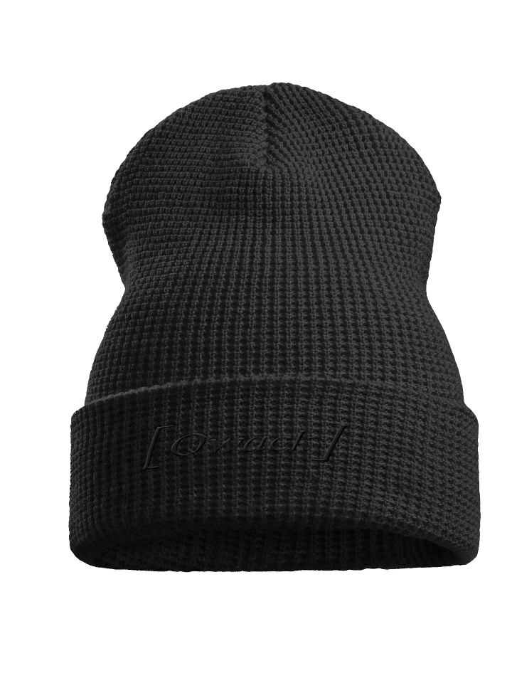 Minimalist Waffle Beanie - [Qwack] - Noir product image (2)