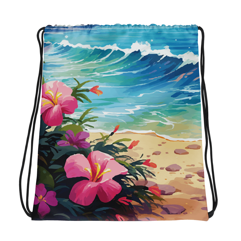 Tropical Paint Drawstring Bag product image (2)