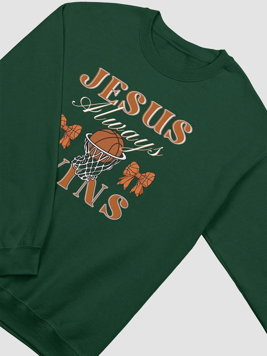 Jesus Always Wins Basketball Bella Gildan Sweater product image (3)