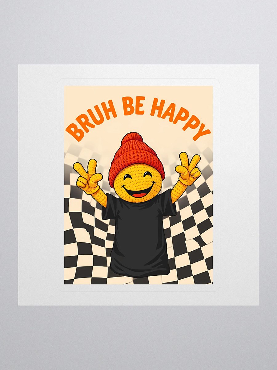 BRUH BE HAPPY Peace Sign Stickers product image (1)