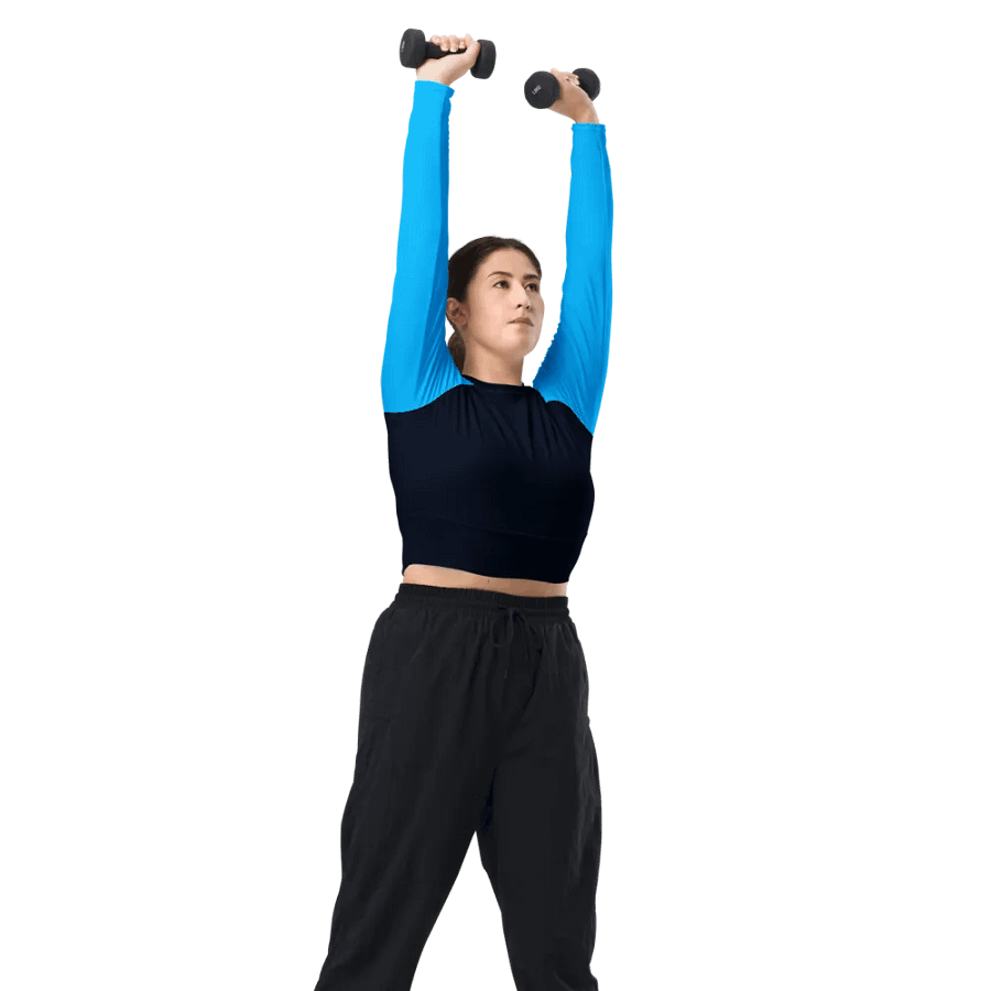 Sassy Blue Block Crop Shirt product image (9)