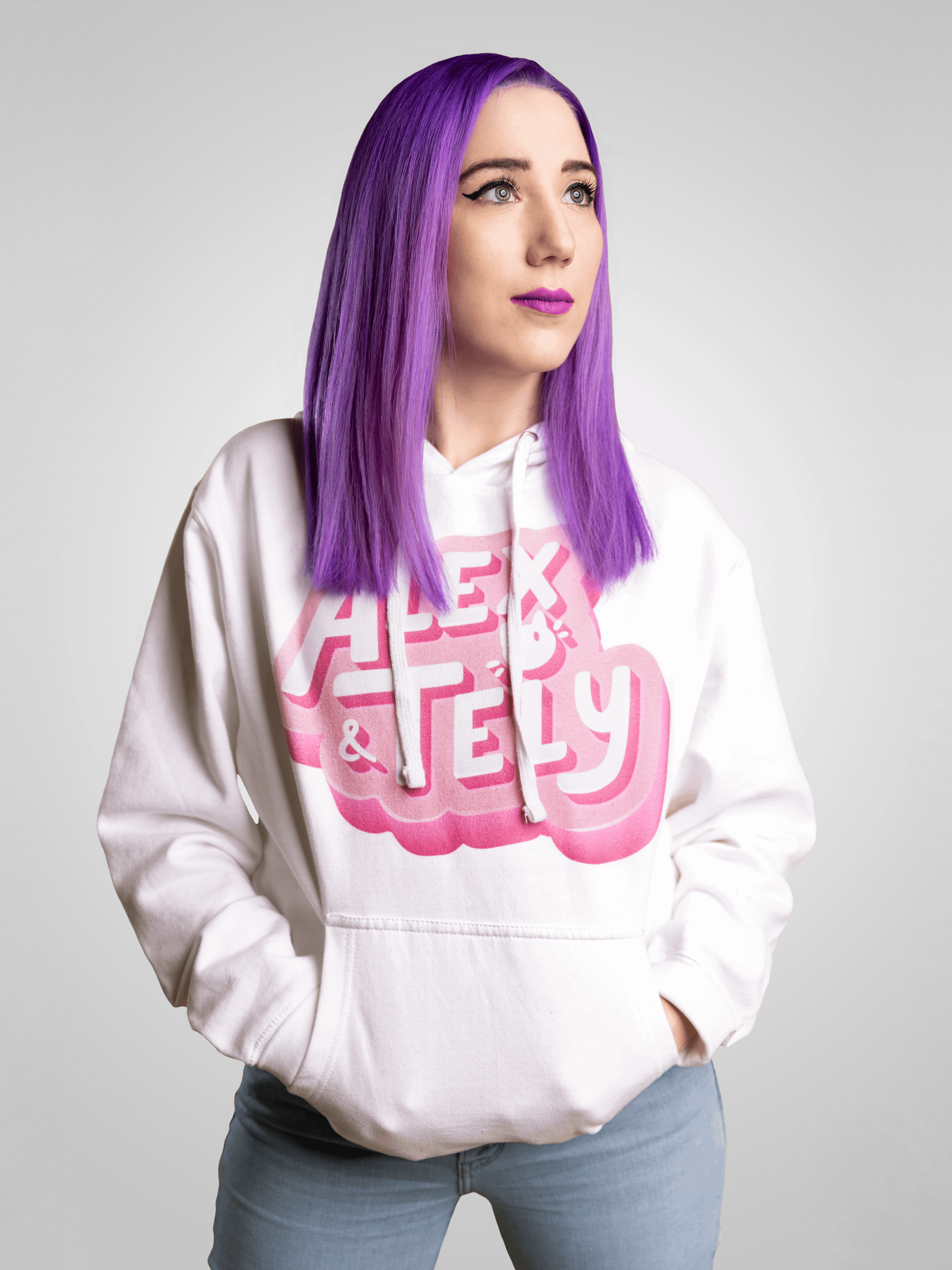 Alex & Tely Pink Logo Hoodie product image (1)