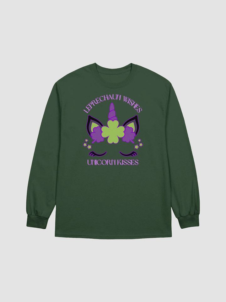Leprechaun Wishes & Unicorn Kisses Long Sleeve Tee product image (6)
