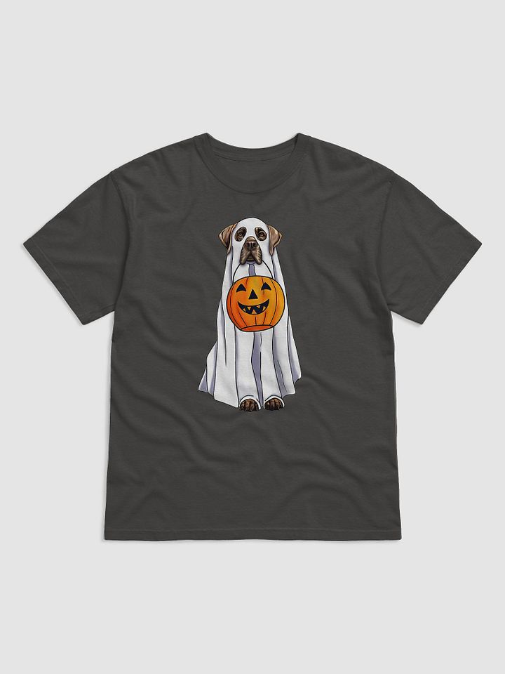 Great Dane Halloween Tee | Funny Fall & Halloween Great Dane Wearing a Ghost Costume with Pumpkin Basket product image (7)