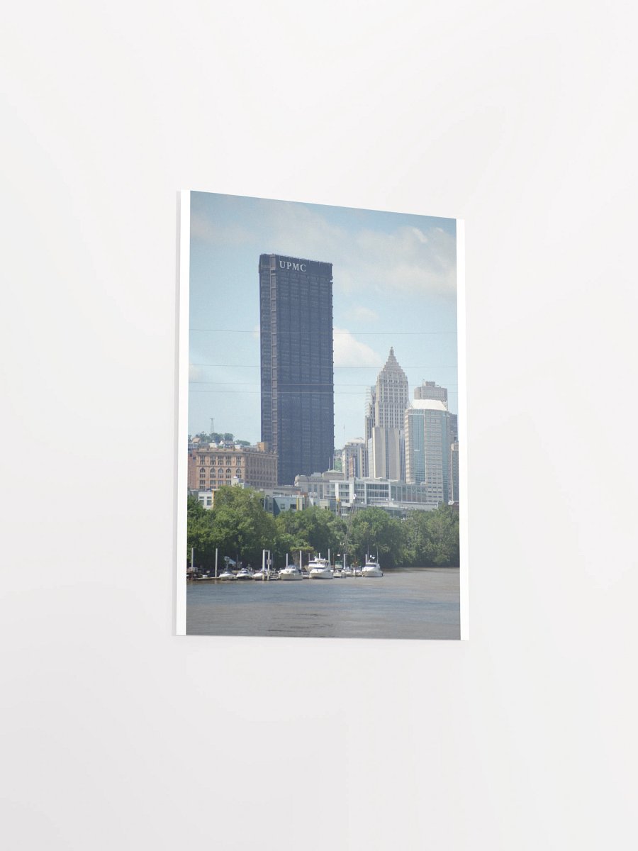 Pittsburgh - U.S. Steel Tower Building and Gulf Tower with marina - print/poster product image (3)