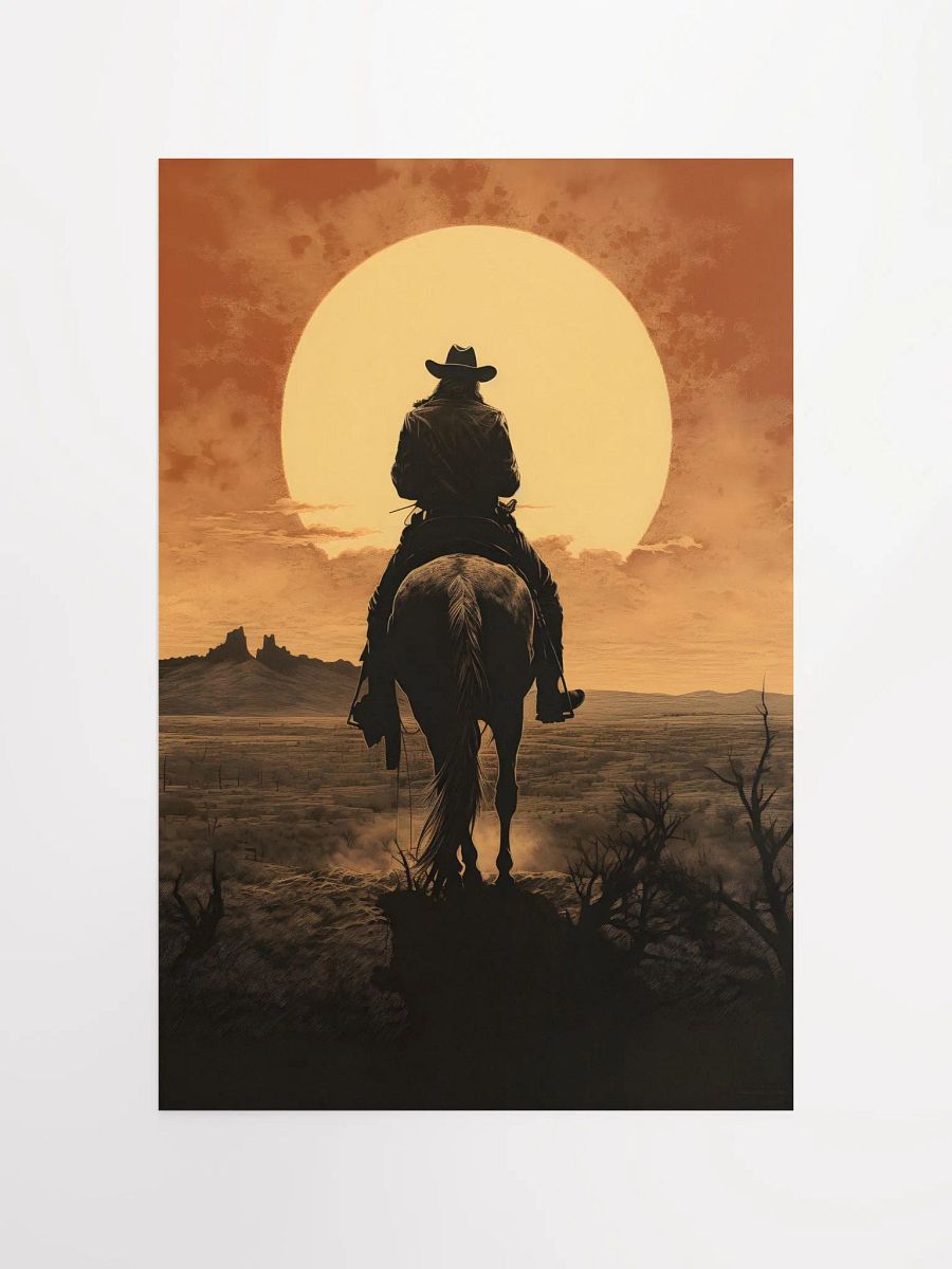 Cowboy into the Sunset Poster product image (4)