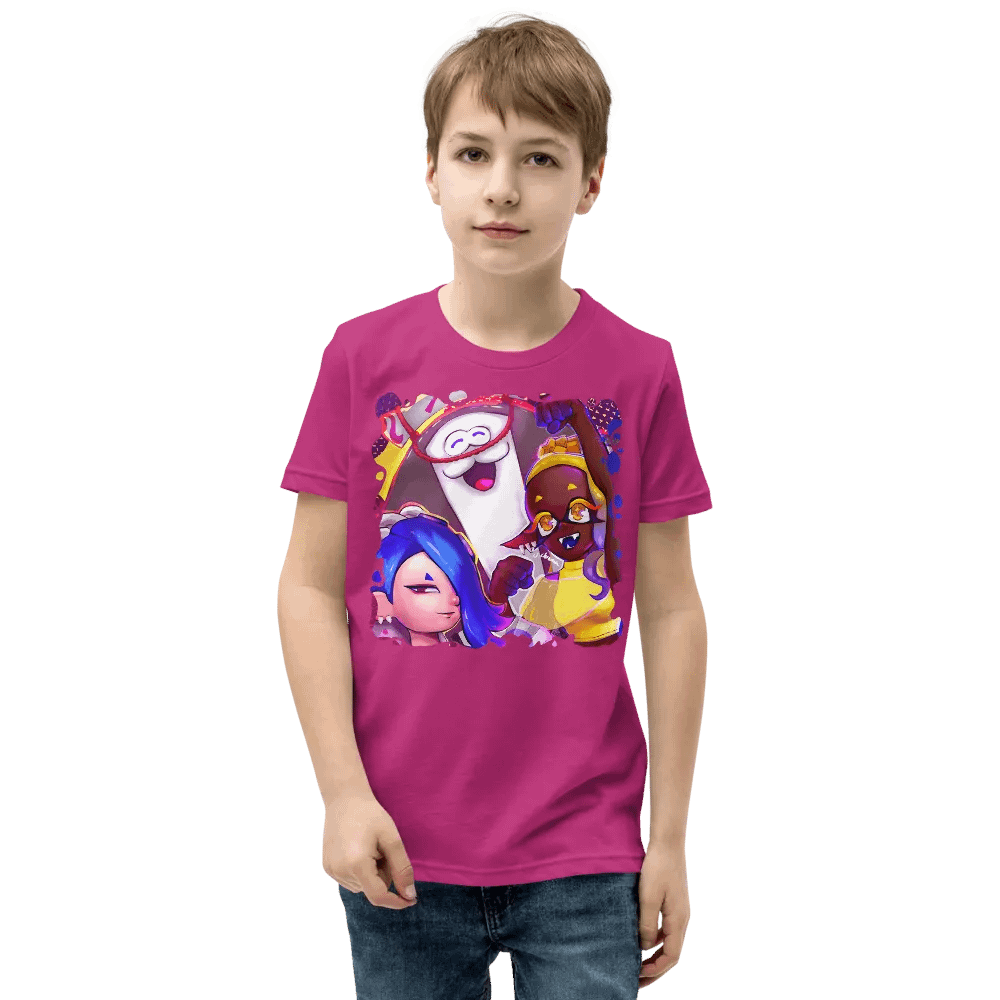 Repping the Splatlands - Colorful Game Fanart- Kid's Tee - Art by CosmicChroma product image (5)