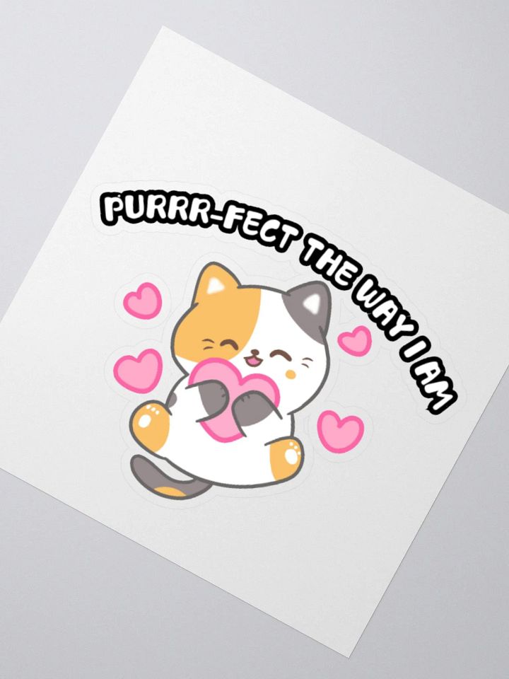 Purrr-fect Love Kiss Cut Stickers product image (5)