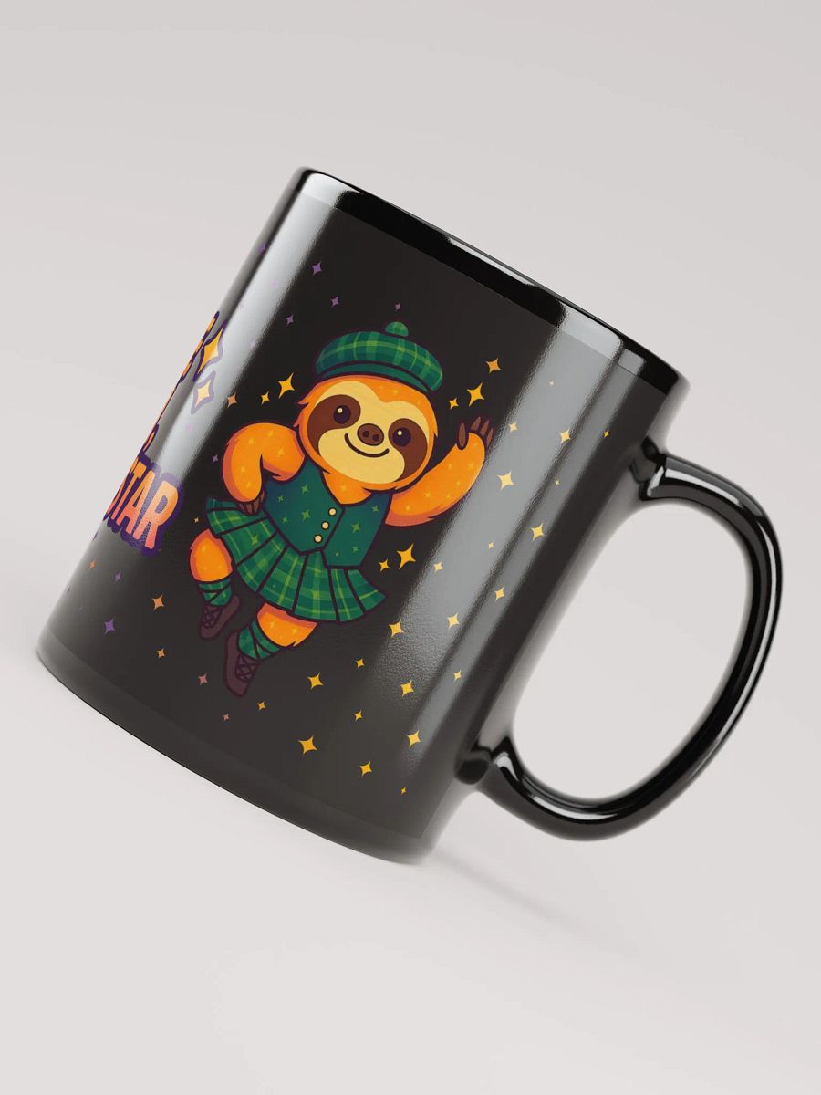 Shine On, Superstar – Highland Dancing Sloth Mug | Cute Black Coffee Cup for Dancers & Sloth Lovers product image (4)