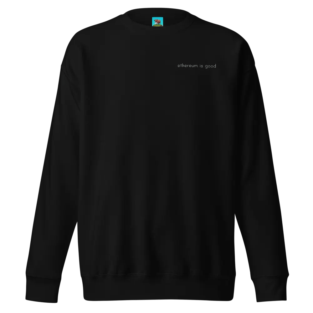 Ethereum is good crewneck (black) product image (1)