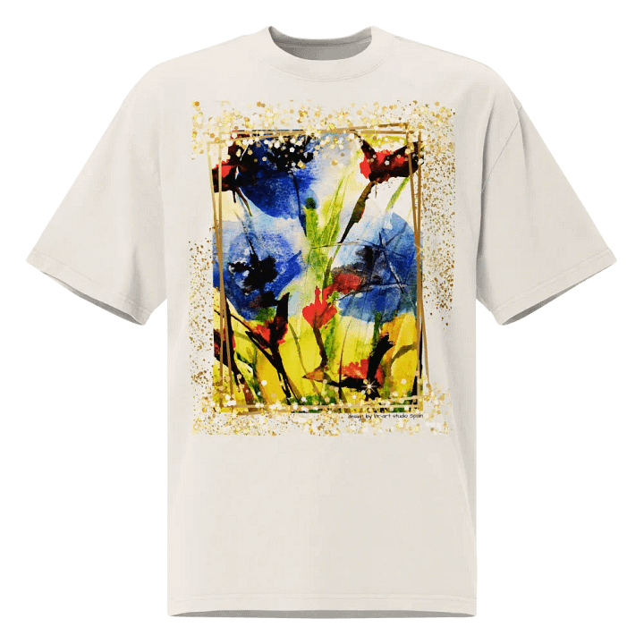 original watercolour painting design printed on shirt product image (1)