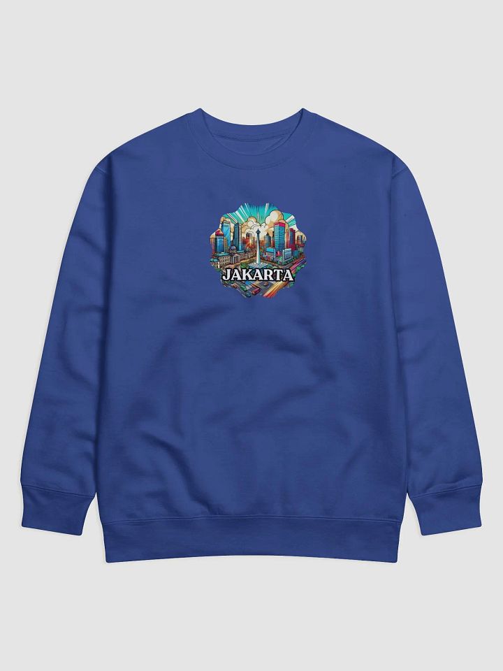 Cotton Heritage Premium Sweatshirt | AI Design Jakarta city Indonesia product image (2)