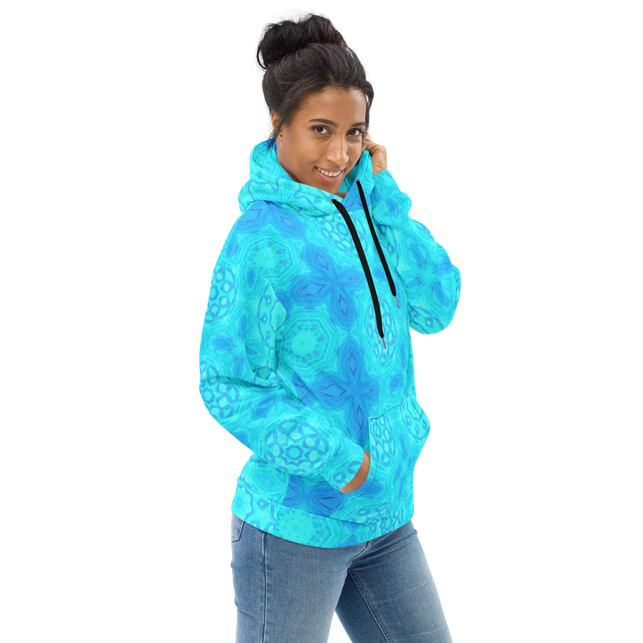 Abstract Turquoise Pattern Unisex Hoodie product image (3)