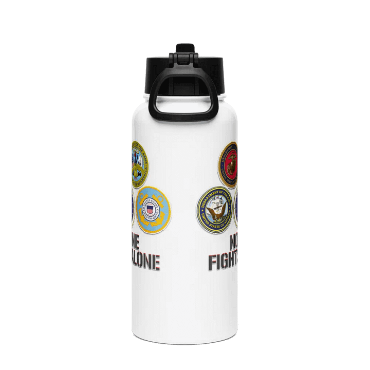 No One Fights Alone - Bottle w/Straw product image (2)