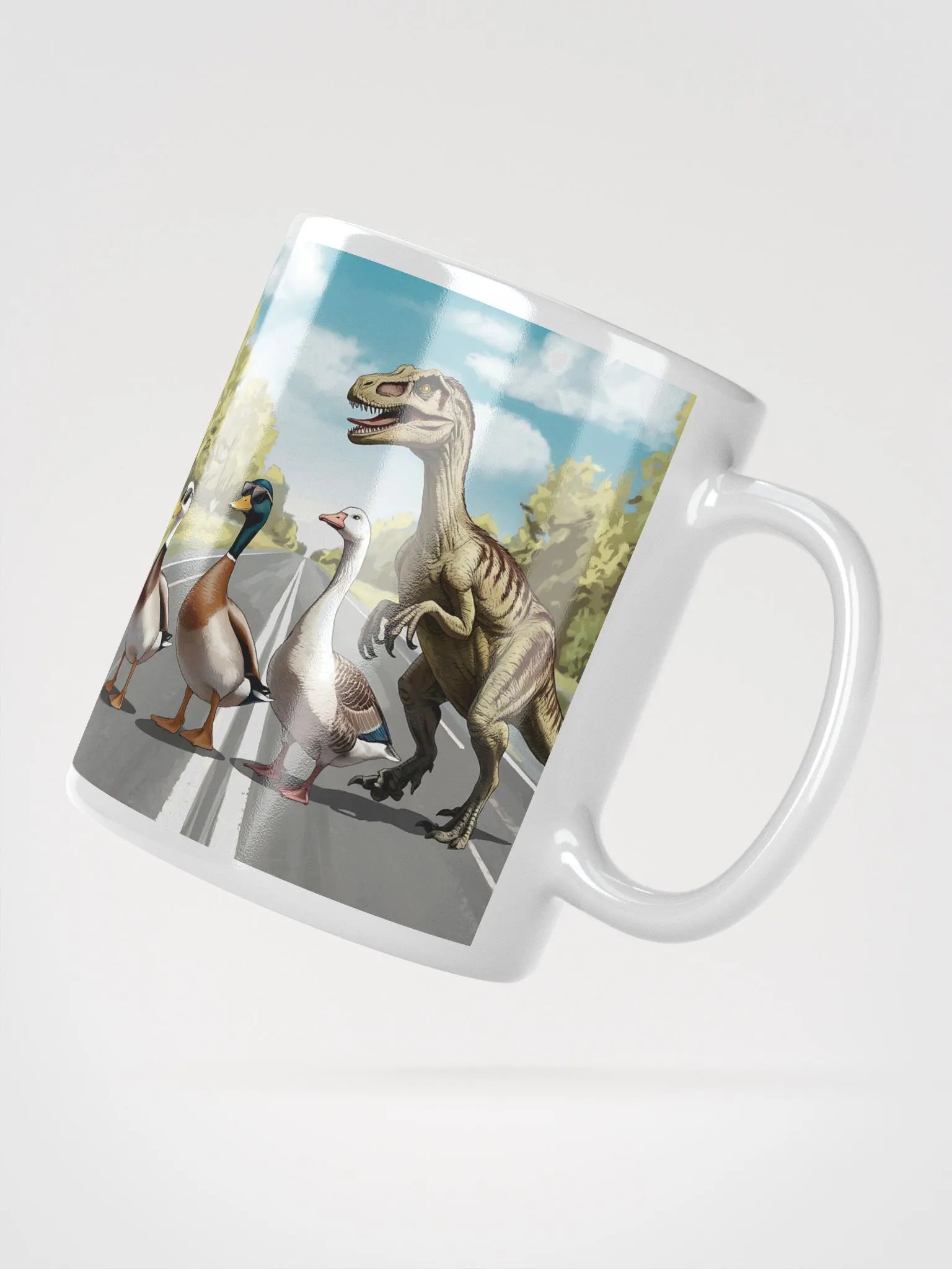 Duck, Duck, Goose, Velociraptor 2 sided mug product image (3)