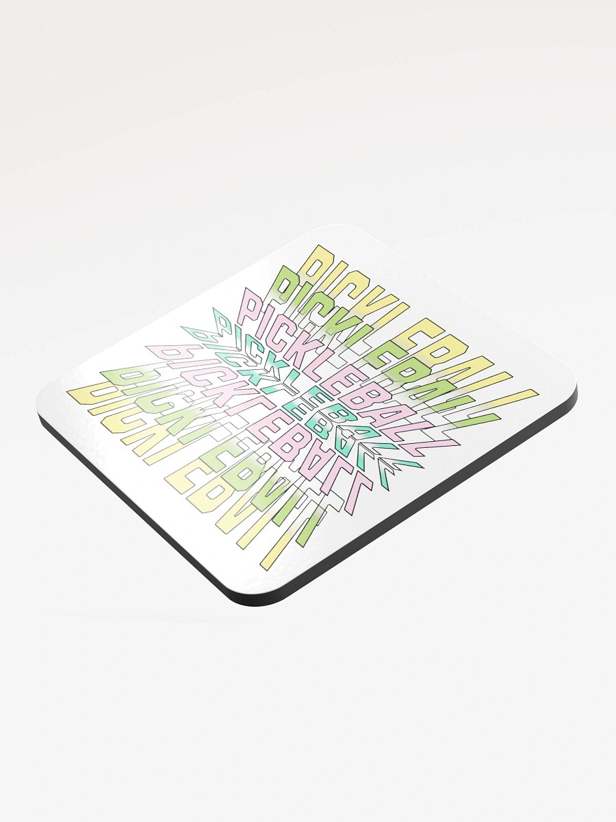 Pickleball Stacked Reflective Coaster Set product image (4)