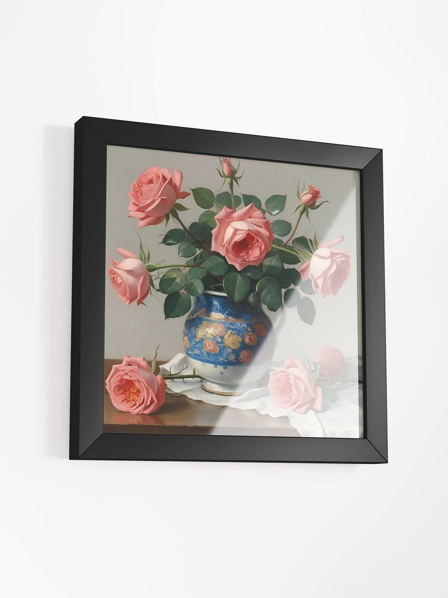 Pink Roses on Table Framed Premium Poster product image (13)