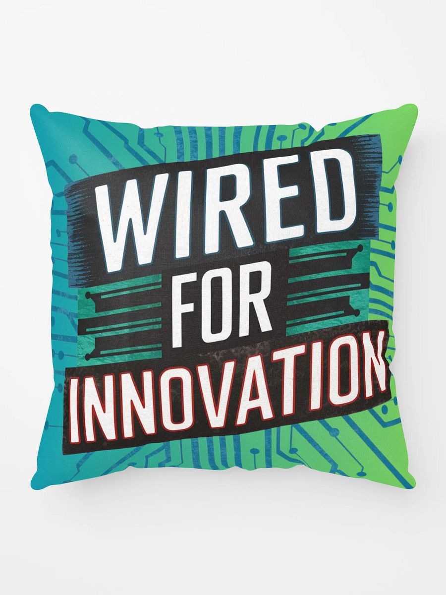 Wired For Innovation Code Design Throw Pillow for Tech Geeks product image (5)