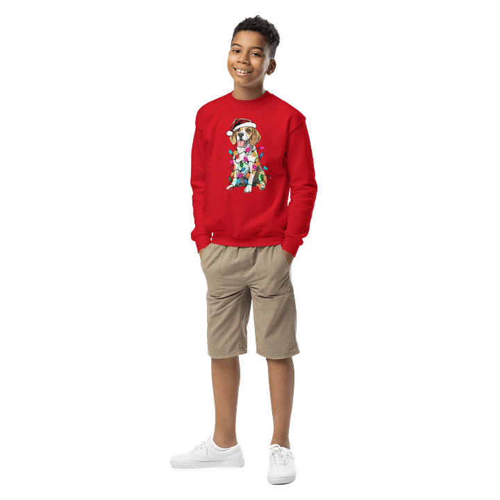 Funny Christmas Beagle(Lemon) Youth Sweatshirt product image (3)