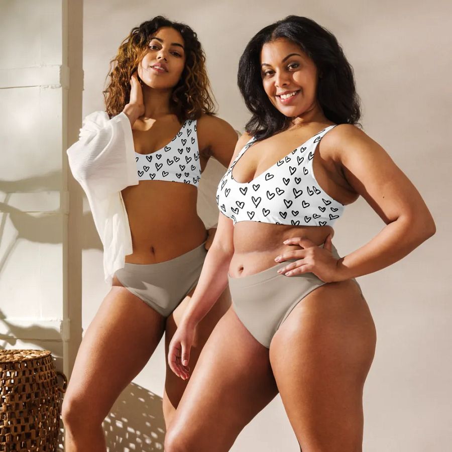 Mini Hearts Recycled Bikini Top product image (11)