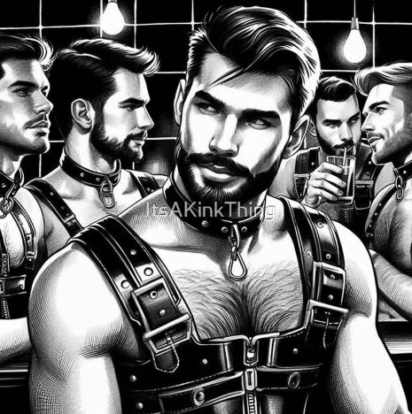 Gay Leather Bar Pride "Dirk" Leather Bar San Francisco Pride Graphic Design product image (1)