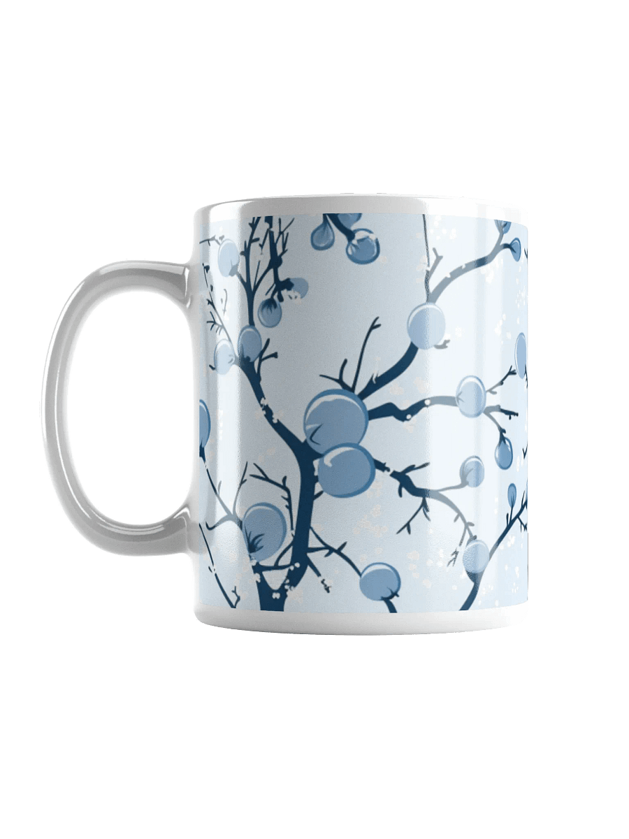 Light Blue and White Floral White Glossy Ceramic Mug by Treasure Pie product image (6)