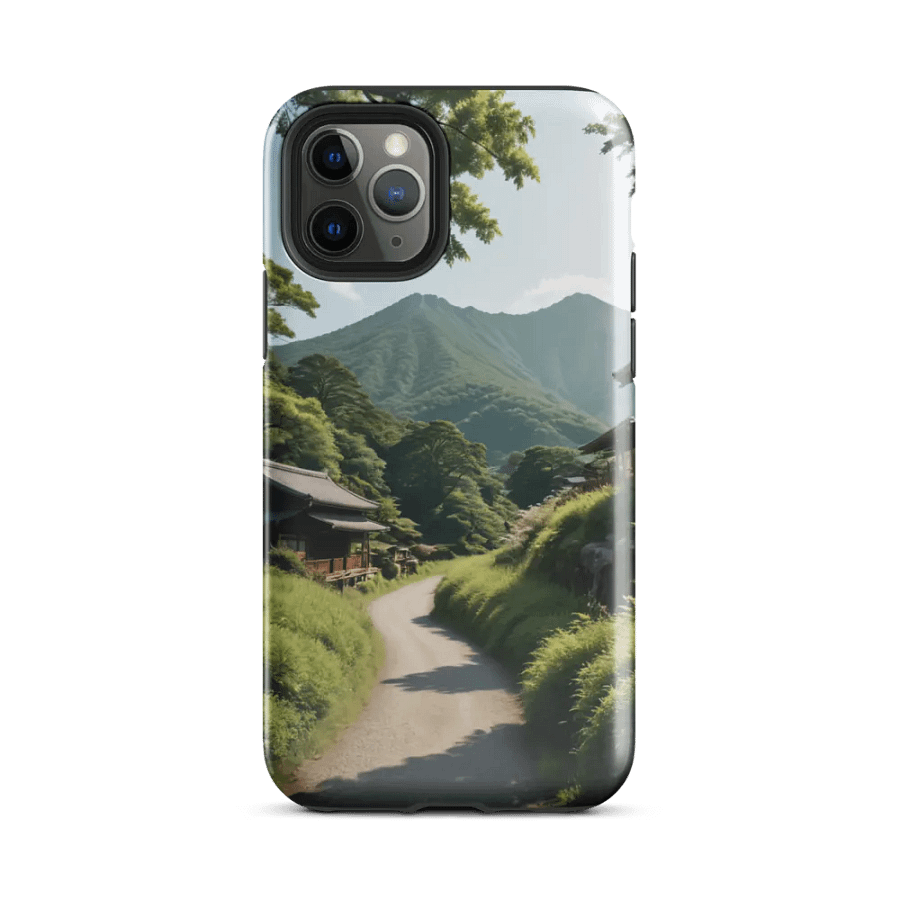 Tranquil Countryside iPhone Tough Case - Scenic Village Path Design product image (25)