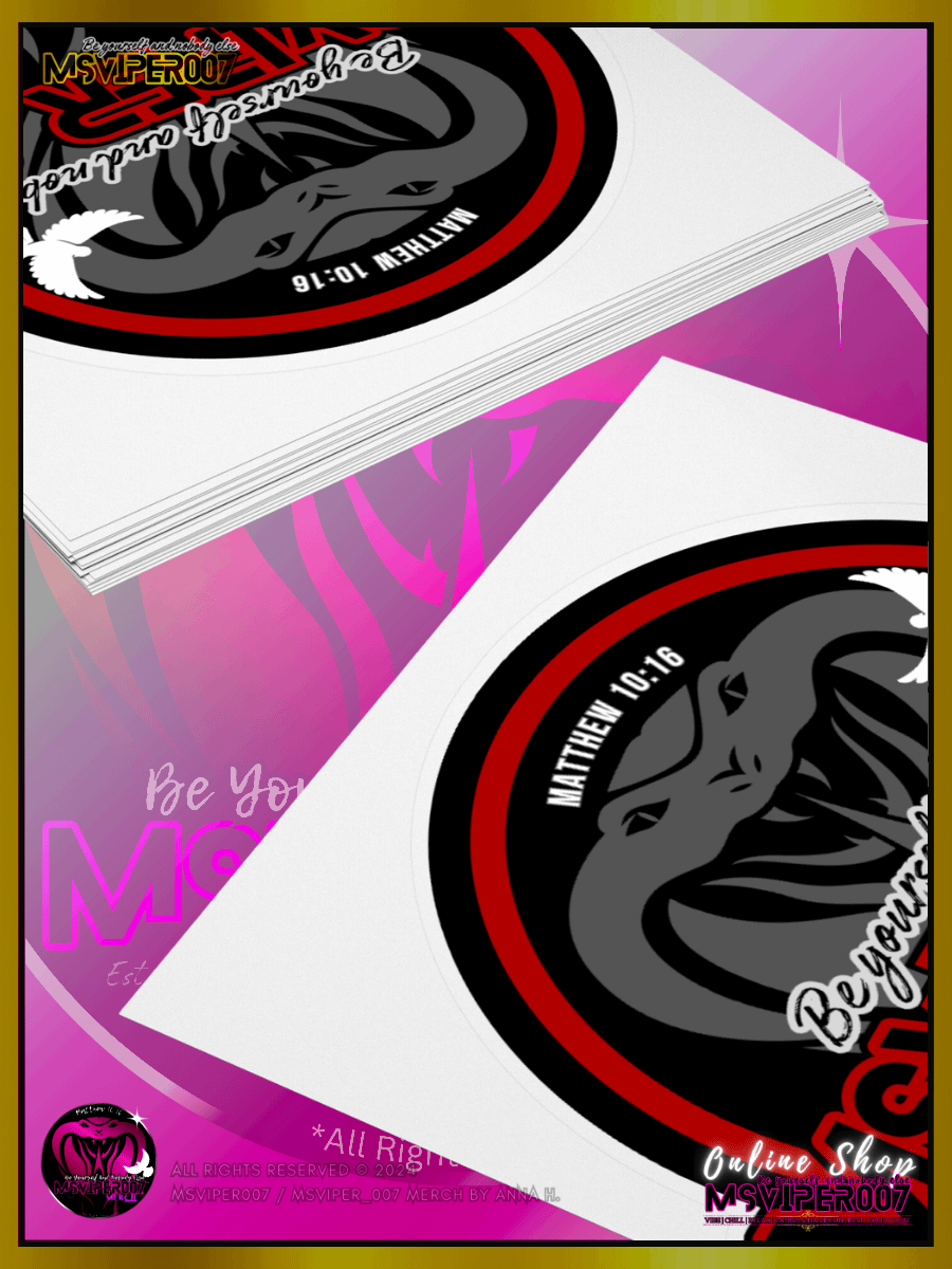 Sticker - "MsViper_007™ Brand Classic" [red/blk emblem] Support&Sport Kiss cut Stickers By Anna H. product image (4)