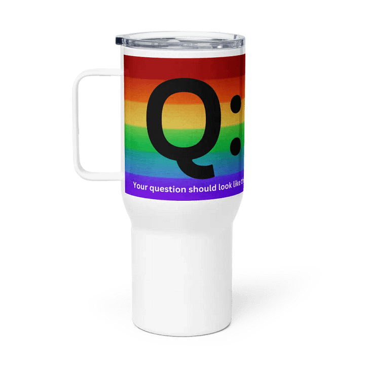Mr. Moderator Rainbow Travel Mug (25oz) - Left-Handed Edition product image (1)